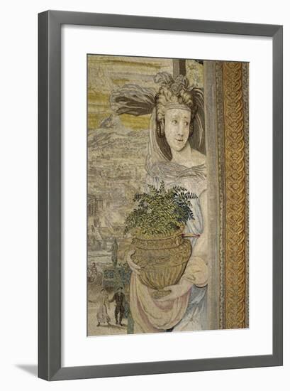 The Spring Season, 16th Century Tapestry Woven-null-Framed Giclee Print