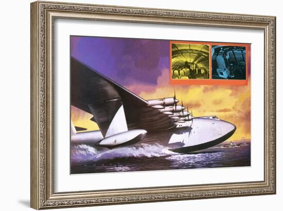 The Spruce Goose Flying Plane-Wilf Hardy-Framed Giclee Print