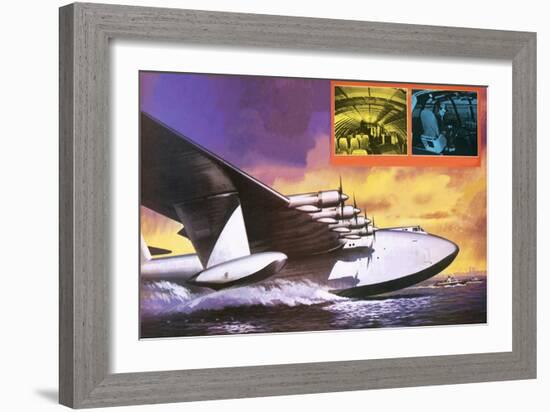 The Spruce Goose Flying Plane-Wilf Hardy-Framed Giclee Print