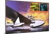 The Spruce Goose Flying Plane-Wilf Hardy-Mounted Giclee Print