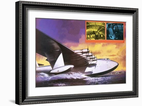 The Spruce Goose Flying Plane-Wilf Hardy-Framed Giclee Print