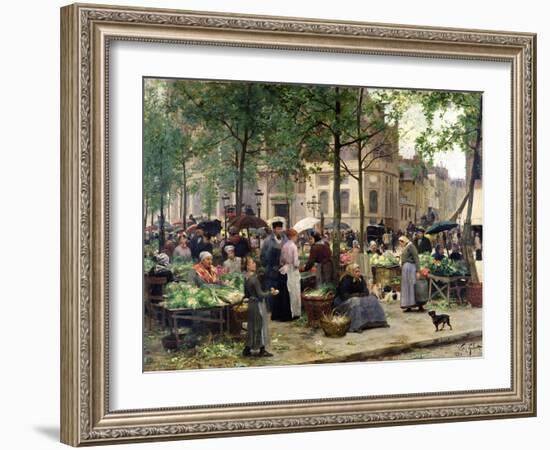 The Square in Front of Les Halles, 1880-Victor Gabriel Gilbert-Framed Giclee Print