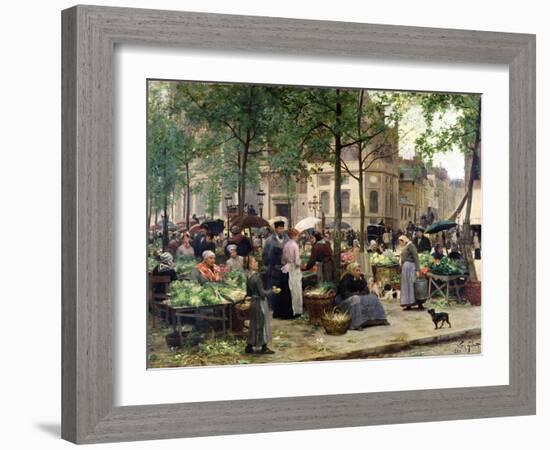 The Square in Front of Les Halles, 1880-Victor Gabriel Gilbert-Framed Giclee Print