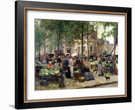 The Square in Front of Les Halles, 1880-Victor Gabriel Gilbert-Framed Giclee Print