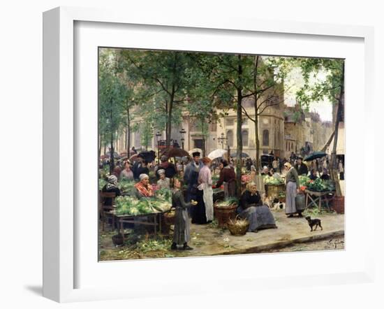 The Square in Front of Les Halles, 1880-Victor Gabriel Gilbert-Framed Giclee Print