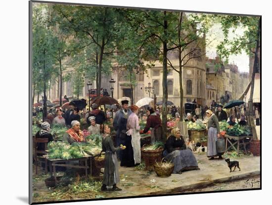 The Square in Front of Les Halles, 1880-Victor Gabriel Gilbert-Mounted Giclee Print