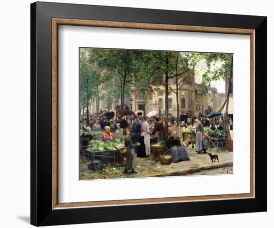 The Square in Front of Les Halles, 1880-Victor Gabriel Gilbert-Framed Giclee Print