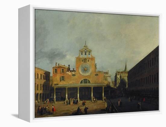The square in front of San Giacomo di Rialto, Venice. Before 1730-Canaletto-Framed Premier Image Canvas