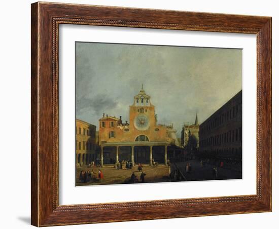 The square in front of San Giacomo di Rialto, Venice. Before 1730-Canaletto-Framed Giclee Print