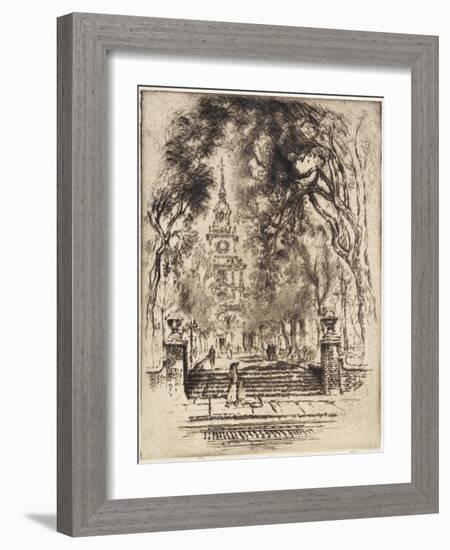 The Square, Independence Square, Philadelphia, 1920-Joseph Pennell-Framed Giclee Print