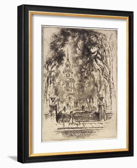 The Square, Independence Square, Philadelphia, 1920-Joseph Pennell-Framed Giclee Print