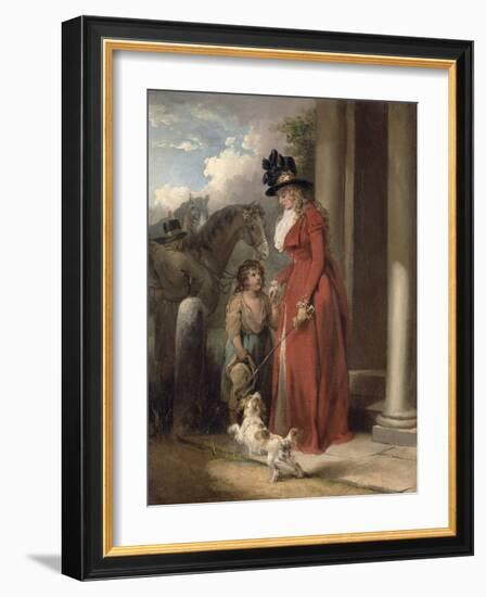 The Squire's Door, c.1790-George Morland-Framed Giclee Print