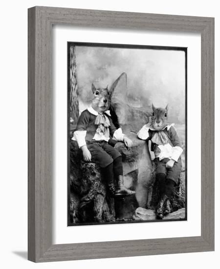 The Squirrelton Twins-Grand Ole Bestiary-Framed Art Print