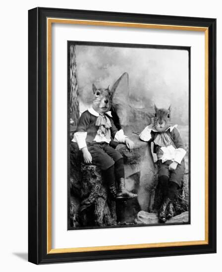 The Squirrelton Twins-Grand Ole Bestiary-Framed Art Print