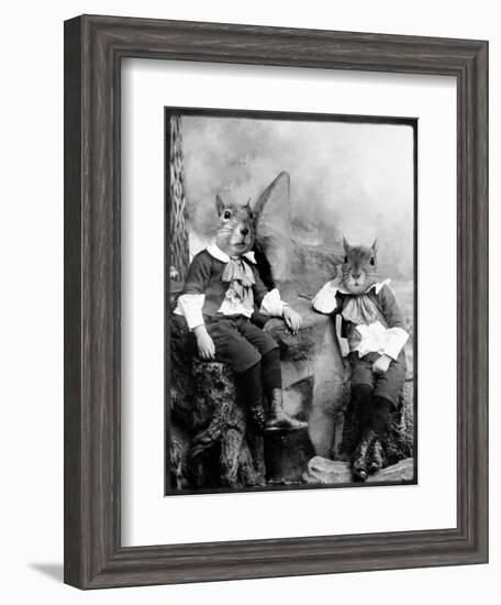 The Squirrelton Twins-Grand Ole Bestiary-Framed Art Print