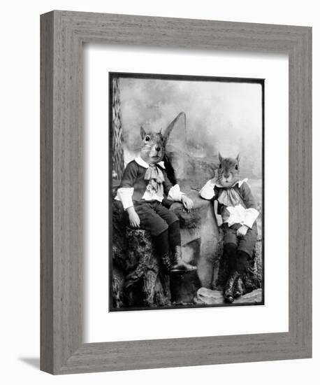 The Squirrelton Twins-Grand Ole Bestiary-Framed Art Print
