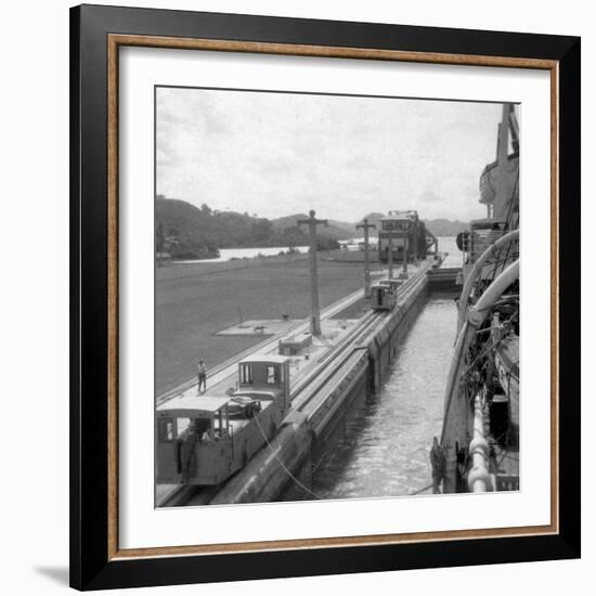 The Ss 'Orbita, Panama Canal, Early 20th Century-J Dearden Holmes-Framed Photographic Print