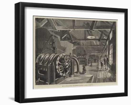 The St Gothard Tunnel, Air-Compressing Machinery at Airolo-null-Framed Giclee Print