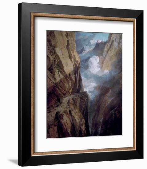 The St Gotthard Pass-J M W Turner-Framed Giclee Print