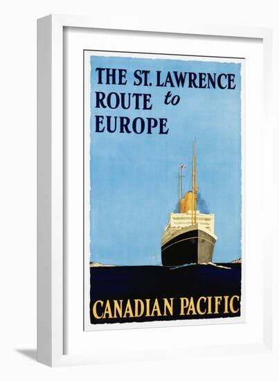 The St. Lawrence Route to Europe Poster-null-Framed Giclee Print