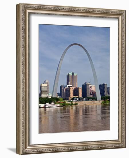 The St Louis Arch from the Mississippi River, Missouri, USA-Joe Restuccia III-Framed Photographic Print