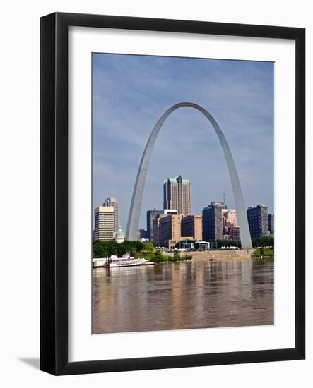 The St Louis Arch from the Mississippi River, Missouri, USA-Joe Restuccia III-Framed Photographic Print