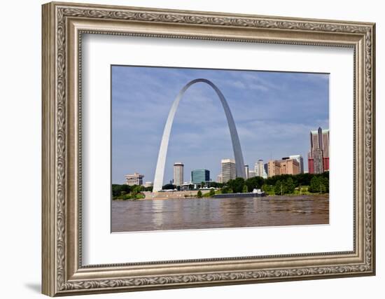 The St Louis Arch from the Mississippi River, Missouri, USA-Joe Restuccia III-Framed Photographic Print