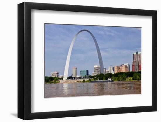 The St Louis Arch from the Mississippi River, Missouri, USA-Joe Restuccia III-Framed Photographic Print