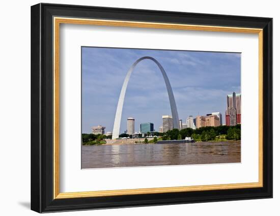 The St Louis Arch from the Mississippi River, Missouri, USA-Joe Restuccia III-Framed Photographic Print