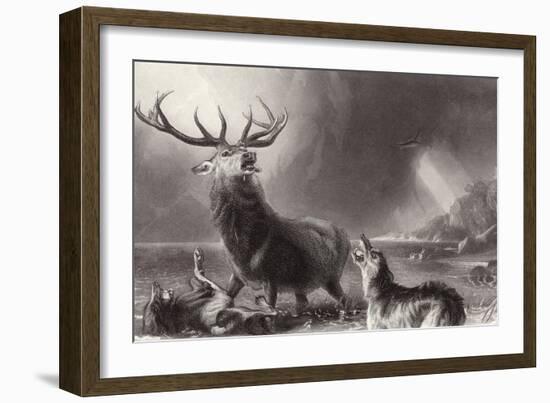 The Stag at Bay-Edwin Henry Landseer-Framed Giclee Print