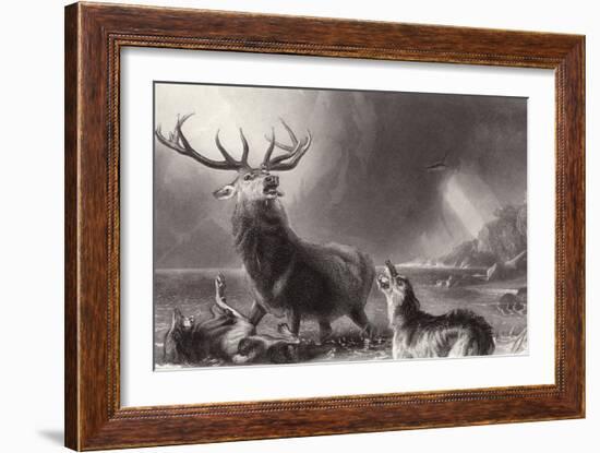 The Stag at Bay-Edwin Henry Landseer-Framed Giclee Print