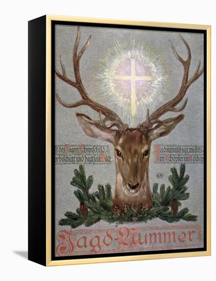 The Stag of St. Hubert-null-Framed Premier Image Canvas