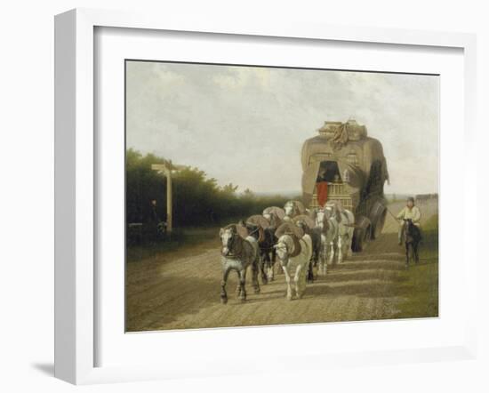 The Stage Coach of Ludlow, 1801-Jacques Laurent Agasse-Framed Giclee Print