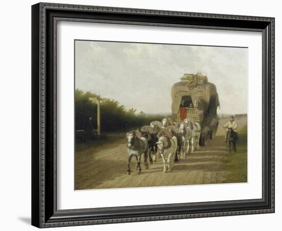 The Stage Coach of Ludlow, 1801-Jacques Laurent Agasse-Framed Giclee Print