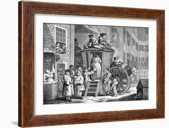 The Stage Coach or Country Inn Yard, 1747-William Hogarth-Framed Giclee Print