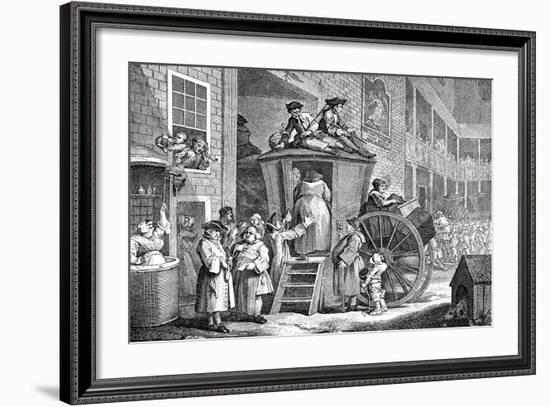 The Stage Coach or Country Inn Yard, 1747-William Hogarth-Framed Giclee Print