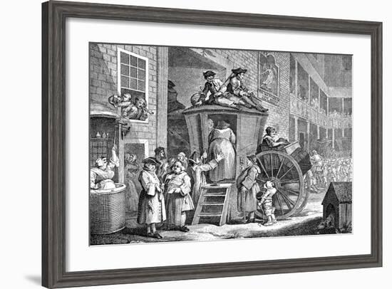 The Stage Coach or Country Inn Yard, 1747-William Hogarth-Framed Giclee Print