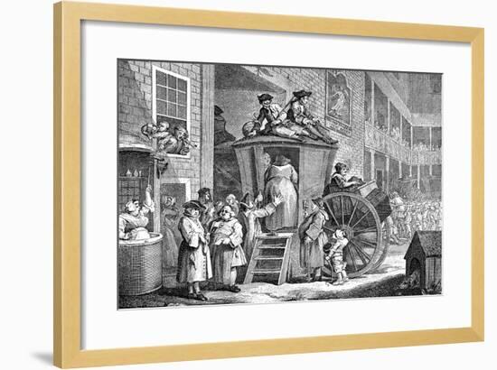 The Stage Coach or Country Inn Yard, 1747-William Hogarth-Framed Giclee Print