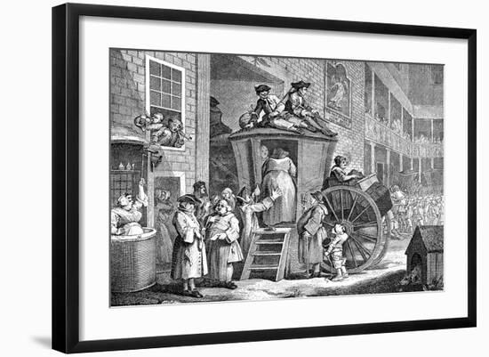 The Stage Coach or Country Inn Yard, 1747-William Hogarth-Framed Giclee Print