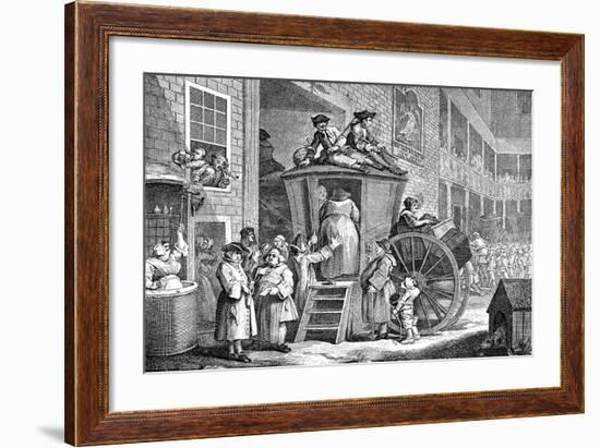 The Stage Coach or Country Inn Yard, 1747-William Hogarth-Framed Giclee Print