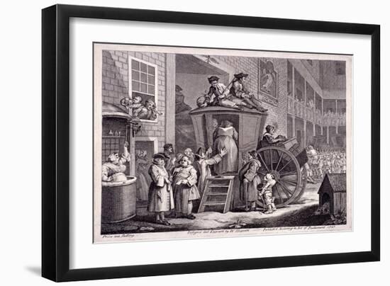 The Stage-Coach, or the Country Inn Yard, 1747-William Hogarth-Framed Giclee Print