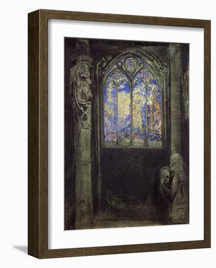 The Stained Glass Window, 1904-Odilon Redon-Framed Giclee Print