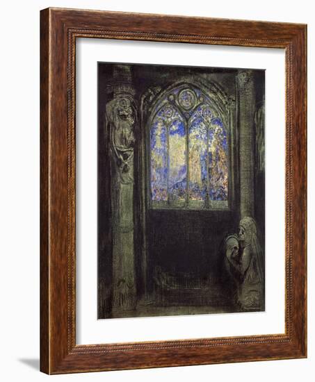 The Stained Glass Window, 1904-Odilon Redon-Framed Giclee Print