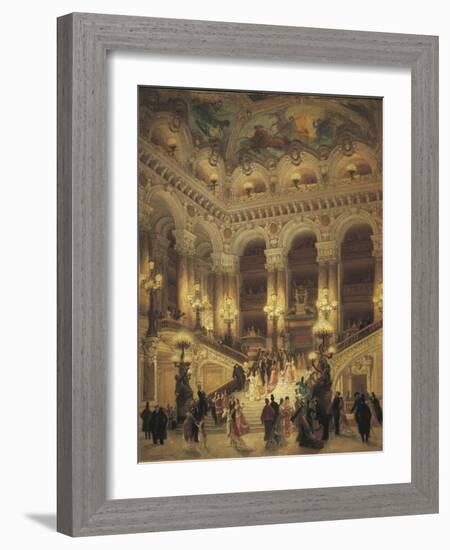 The Staircase at Paris Opera, 1877-Louis Bosworth Hurt-Framed Giclee Print