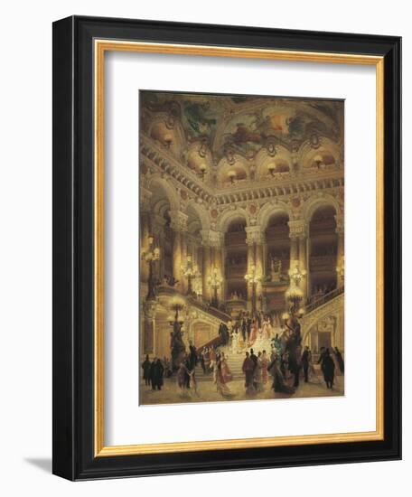 The Staircase at Paris Opera, 1877-Louis Bosworth Hurt-Framed Giclee Print