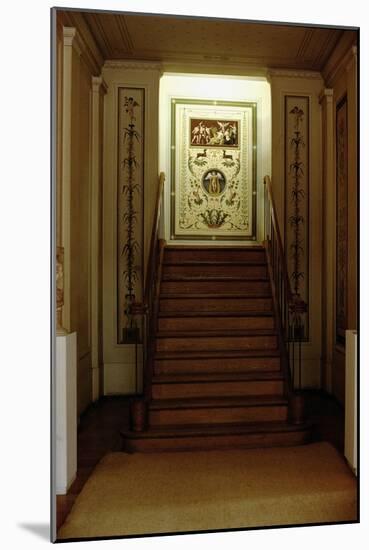 The Staircase in the Schinkel Pavillion Built for King Friedrich Wilhelm III-Karl Friedrich Schinkel-Mounted Giclee Print