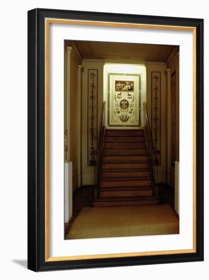 The Staircase in the Schinkel Pavillion Built for King Friedrich Wilhelm III-Karl Friedrich Schinkel-Framed Giclee Print