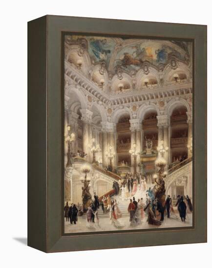 The Staircase of the New Opera of Paris-Louis Beroud-Framed Premier Image Canvas