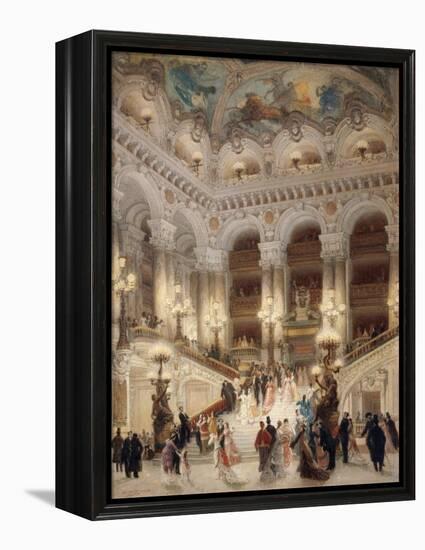 The Staircase of the New Opera of Paris-Louis Beroud-Framed Premier Image Canvas