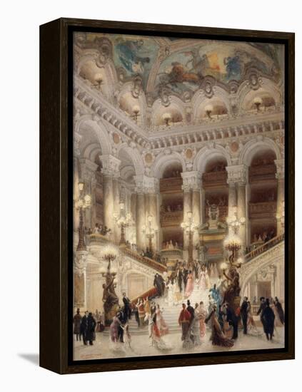 The Staircase of the New Opera of Paris-Louis Beroud-Framed Premier Image Canvas